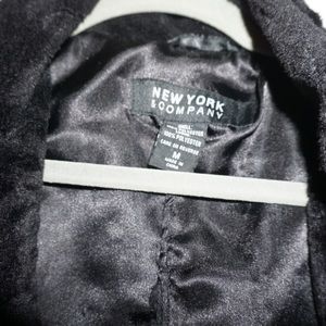 Black fur coat